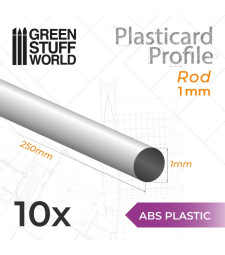 ABS Пластмаса - Профил ЩАНГА (дължина 250 mm, диаметър 1 mm) - 10 бр.