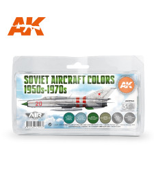 AK11743 Soviet Aircraft Colors 1950s-1970s - (6 x 17 ml) - Акрилни бои от ново поколение